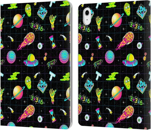Vista 10 de Head Case Designs Funda de piel con licencia oficial de Rick and Morty Neon Pattern Season 3, compatible con Apple iPad Pro 12.9 2020/2021/2022