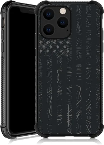 Vista 19 de ZHEGAILIAN Funda compatible con iPhone 11 Pro Max, funda protectora antideslizante de poliuretano termoplástico suave con cuatro esquinas reforzadas
