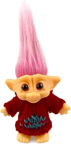 Vista 8 de Muñecas retro de trol, lindas muñecas vintage de Troll cromáticas adorables para colecciones, proyectos escolares, artes y manualidades, recuerdos