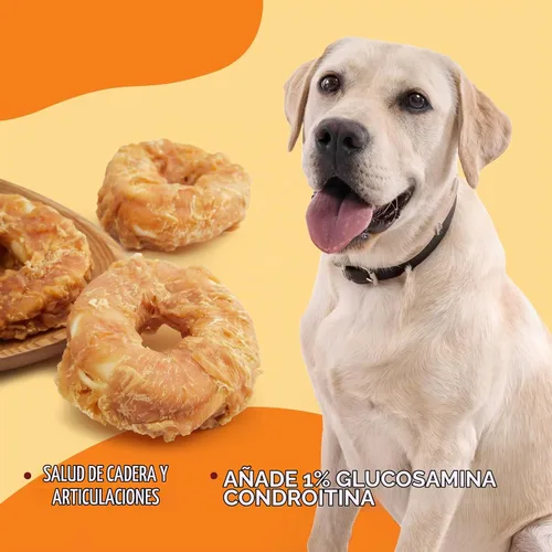Vista 8 de Jungle Calling Tendones de carne para perros adultos, tendones envueltos en pollo, masticables para perros de larga duración, suplemento para cadera