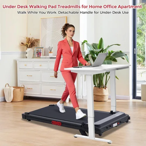 Vista 3 de MCRG Walking Pad Treadmill with Incline, 2026 Upgrade Portable Walking pad Treadmill with Handle Bar, 0.6-7.6MPH Small Treadmills Walking Pad for