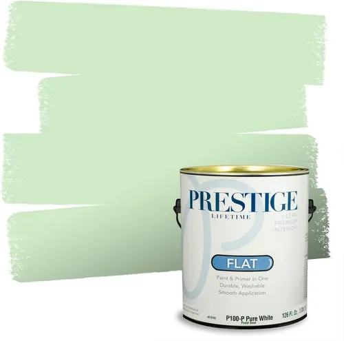 Vista 216 de PRESTIGE Pintura exterior e imprimación en uno, aloe, plano, 1 galón