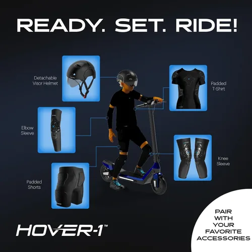 Vista 6 de Hover-1 Neo Family Foldable Electric Scooter with 300W/250W/200W Rated Brushless Motor, 16/14/12 mph Max Speed, 8.5"/6.5” Wheels, 10/7 Mile Range