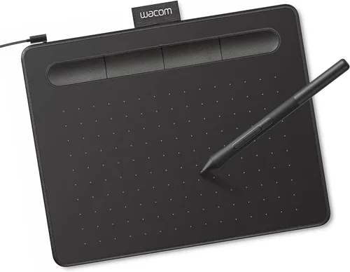 Wacom CTL4100 Intuos - Tableta de dibujo con 3 programas de software incluidos, 7.9 "x 6.3", color negro.