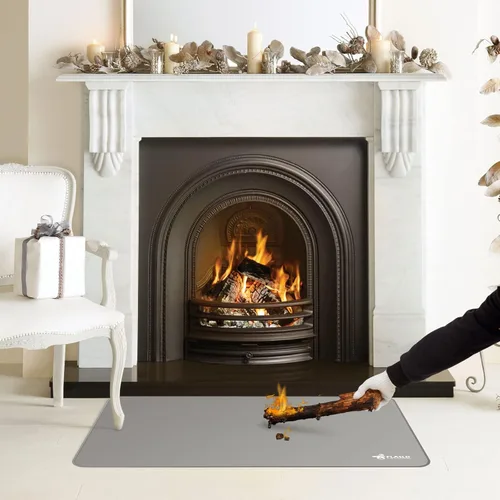 Vista 2 de FLASLD Alfombra de Piso Multiusos Ignífuga de 24 X 42 Pulgadas para Uso en Interior o Exterior, Almohadilla para Barbacoa, Estufa de Cocina, Placa