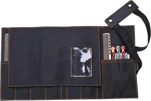 Vista 4 de PERFEHAIR Estuche para peluqueros para peluqueros, herramientas de peluquería, bolsa enrollable de tela suave