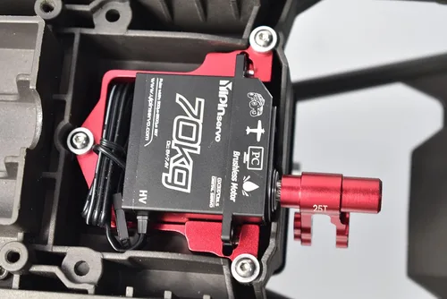 Vista 3 de GPM Para Traxxas X Maxx 4 x 4 piezas de actualización de aluminio servo montaje + barra de acoplamiento de acero inoxidable + bocina servo