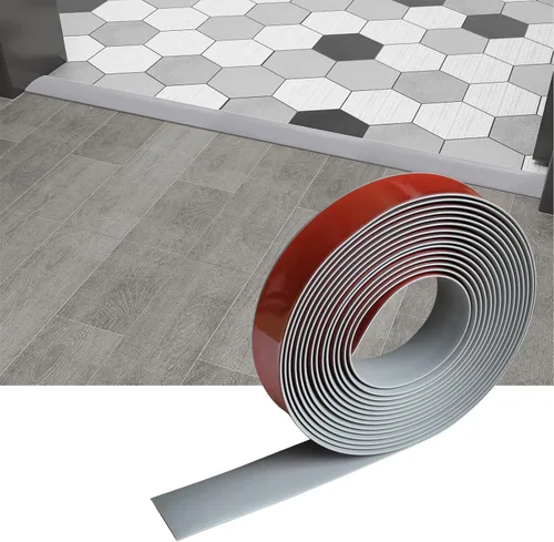 Vista 20 de Tira de Transición Plana para Piso/Puerta y Moldura Autoadhesiva de Vinilo para Borde de Piso, Revestimiento de Juntas de Piso Laminado, Tira