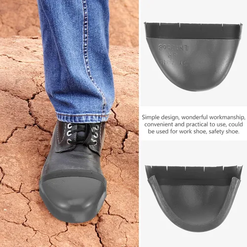 Vista 5 de Housoutil Protector de pies, protectores metatarsianos de punta de acero, fundas de zapatos de dedo del pie de tamaño universal para botas