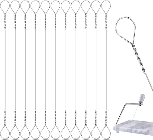 Nuanchu 10 piezas de alambre de repuesto para cortador de queso, alambre para cortador de queso en bloque para mármol pulido (Estilo 1)