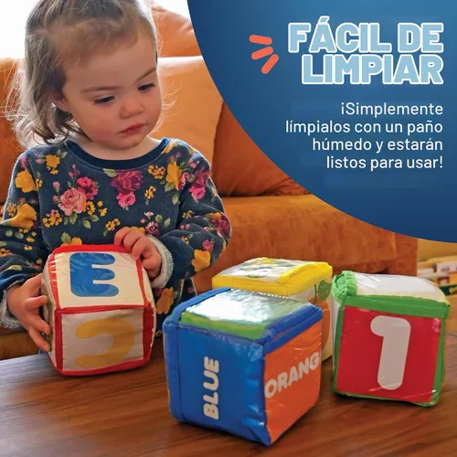 Vista 7 de Constructive Playthings Customizable Stacking Block Toys with Clear Pockets