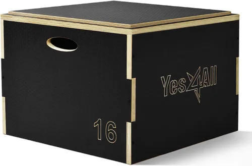 Vista 10 de Yes4All 3 in 1 Wooden Plyo Box, Plyometric Box Platform for Jump Training, Jump Boxes for Home Gym Exercise and Outdoor Workout