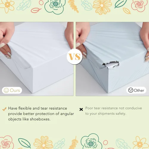 Vista 16 de Fuxury Sobres de polietileno de 10 x 13 pulgadas, 100 unidades, bolsas de envío impermeables para ropa, sobres de envío adhesivos fuertes para Verde