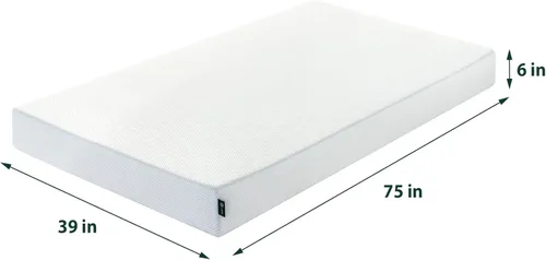 Vista 2 de Zinus Colchón de espuma viscoelástica refrescante de té verde de 6 pulgadas [nueva versión], individual, sin fibra de vidrio, firmeza media, espuma