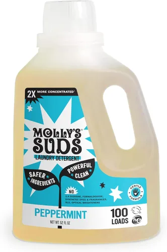 Vista 10 de Molly's Suds Detergente líquido para ropa, jabón detergente natural para ropa para pieles sensibles, concentrado 2 veces y de alta eficiencia (HE)
