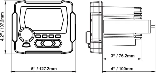 Vista 6 de MB Quart Unidad de fuente GMR-LED, Bluetooth, USB, grado marino, impermeable, reproductor multimedia