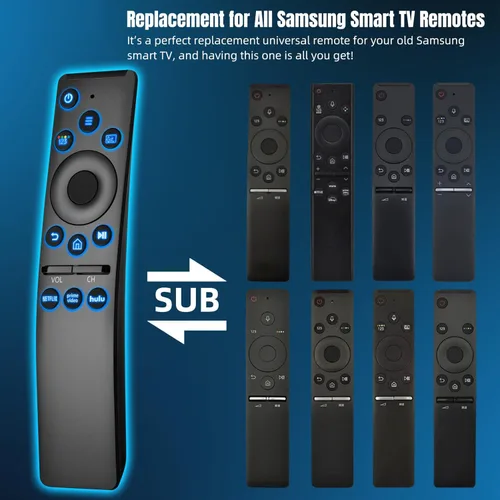 Vista 4 de Control remoto universal retroiluminado para Samsung Smart TV, reemplazo de control remoto Samsung, compatible con televisores inteligentes UHD QLED