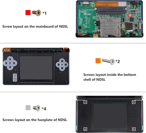 Vista 9 de eXtremeRate Carcasa completa de repuesto negra transparente para Nintendo DS Lite, funda de consola de mano personalizada con botones, lente