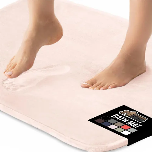 Vista 44 de GORILLA GRIP Tapete de Baño de Espuma Viscoelástica, Tapetes de Baño de Terciopelo Suave y Absorbente, Puntos Duraderos en la Parte Inferior