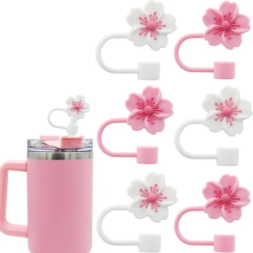 Vista 14 de Haundry Stanley Cup - Juego de 6 fundas de popote para vaso Stanley, compatibles con vaso Stanley de 40 onzas, puntas de popote de silicona