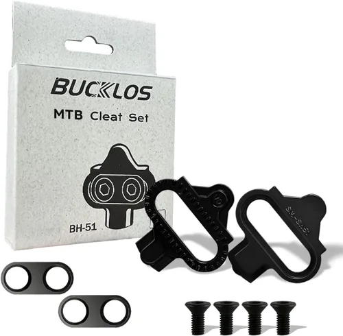 Vista 8 de BUCKLOS Pedales SPD PD-M680 para Bicicleta de Montaña con Clip en SPD Combo Plano de Doble Cara - Pedales para Bicicleta de Carretera MTB con Clips