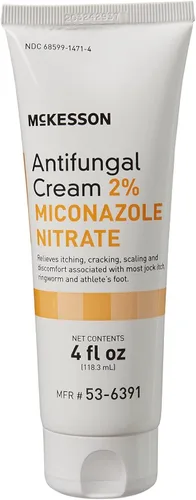 McKesson Crema antifúngica, 2% de nitrato de miconazol - Alivia la picazón, ardor, agrietamiento de la tiña inguinal, tiña y pie de atleta - 4 oz.,