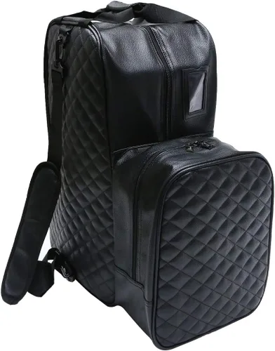 UNISTRENGH Bolsa ecuestre profesional duradera de piel sintética impermeable para botas de equitación con compartimento para casco y sombrero