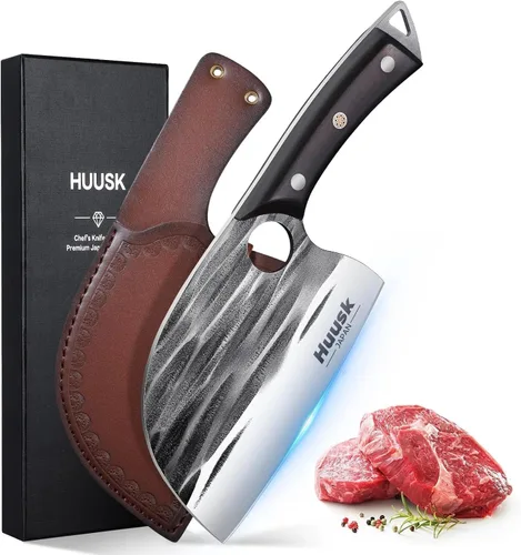 Huusk Cuchillo de chef serbio con funda