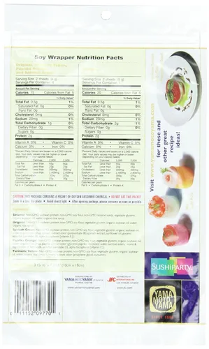 Vista 2 de Yama Moto Yama Soja Wrappers - Fiesta de sushi, 0.81 onzas, 10 unidades (paquete de 6)