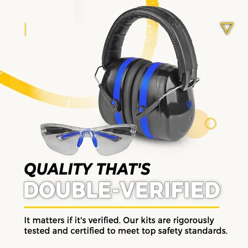 Vista 5 de TradeSmart High-Performance Earmuffs for Shooting Range & Shooting Eye Protection Glasses + Firearm Confidence Course