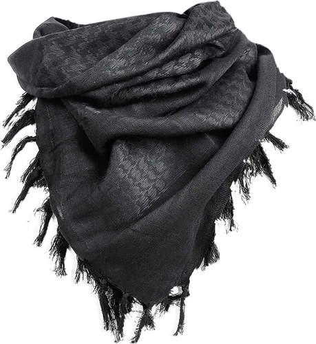 Vista 6 de Luxns Bufanda táctica militar Shemagh del desierto 100% algodón Keffiyeh bufanda para hombres y mujeres