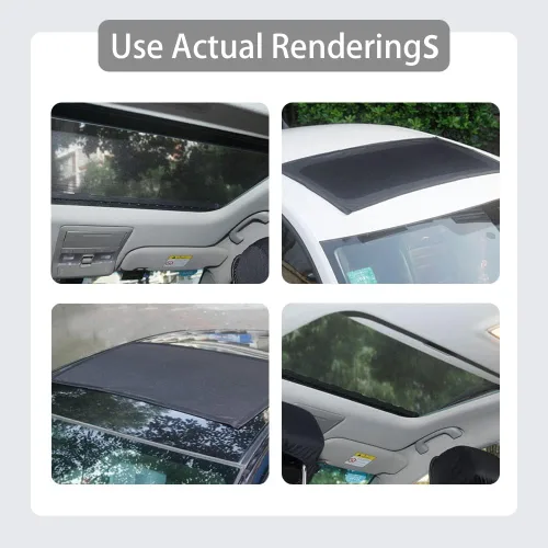 Vista 7 de ASUBHA Parasol magnético para techo solar de automóvil, malla transpirable, cubierta para techo corredizo de 25.6 x 39.4 pulgadas, bloqueador