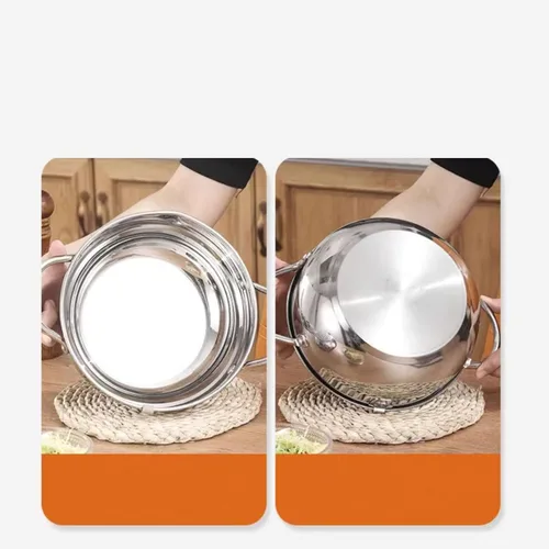 Vista 7 de Freidora olla freidora japonesa mini olla de acero inoxidable Olla de temperatura controlada Tempura Sartén Termómetro Cocina de inducción Ollas