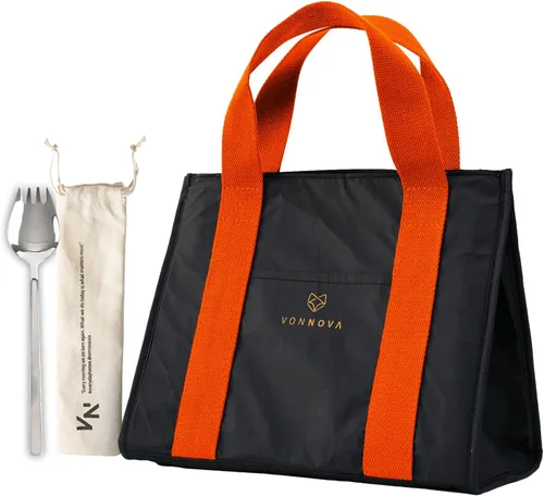 Vista 17 de VonNova Lonchera aislada para mujer con aislamiento premium de 4mm, linda lonchera grande de 7L para la oficina, lonchera pequeña duradera