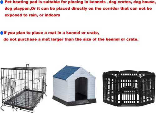 Vista 4 de Alfombrilla térmica extragrande para mascotas para perros y gatos, impermeable, para interiores y exteriores, fácil de limpiar