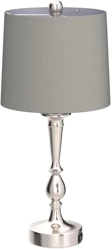 Vista 4 de PARTPHONER Juego de 2 lámparas de mesa con control táctil con puertos de carga USB duales, lámparas de escritorio, regulables de 3 vías, modernas