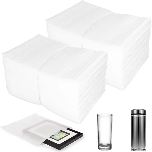 Vista 12 de 50 paquetes de 6'x8' Bolsas de espuma acolchada, suministros de mudanza para platos, espuma de embalaje para platos y tazas, papel de embalaje