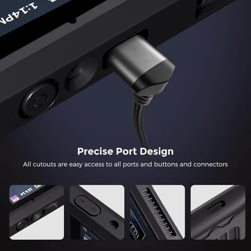 Vista 6 de 2022 Steam Deck Kickstand Protective CaseQunland TPU Protector Cover with Stand Base Trackpad and L4L5R4R5 Buttons Silicone Protectors for Steam