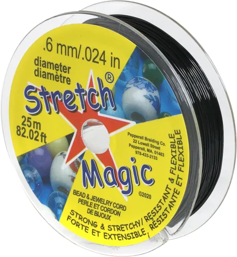 Vista 33 de Stretch Magic Hilo elástico para cuentas – Color transparente, 0.6 mm de diámetro, 10 metros (32 pies) - Fácil de anudar, hilo fuerte y elástico