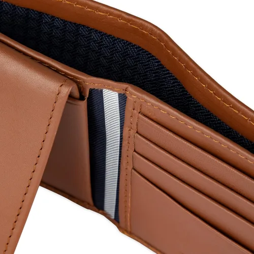 Vista 5 de Tommy Hilfiger Cartera de piel auténtica para hombre con ventana de identificación y múltiples ranuras para tarjetas