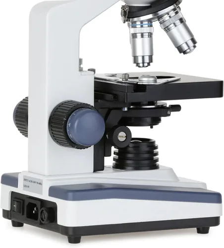 Vista 3 de AmScope B120B-WM Siedentopf Microscopio binocular compuesto, aumento de 40X-2000X, campo claro, iluminación LED, condensador Abbe, etapa mecánica