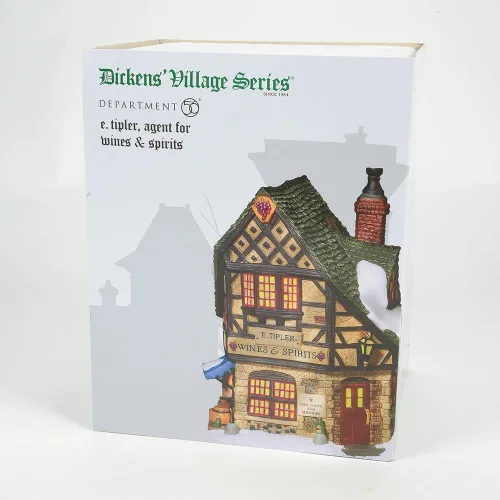 Vista 5 de Department 56 Dickens' Village E Tipler Agent Wine Spirits Building, porcelana, 6.89 pulgadas