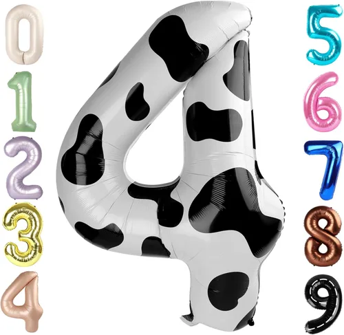 Vista 333 de Globos de números 0 de 40 pulgadas, globos negros de números para números 10, 20, 30, 40, 50, 60, 70, 80, 90, 100, globos de números 10, 20, 30, 40