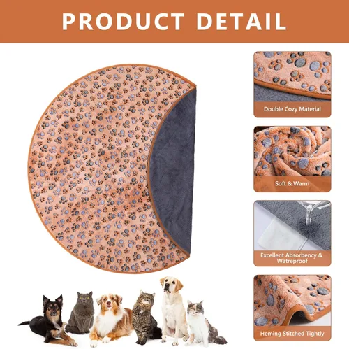 Vista 3 de Paquete de 4 Almohadillas Lavables para Parto Almohadillas Absorbentes Reutilizables para Entrenamiento de Cachorros Almohadilla Reutilizable