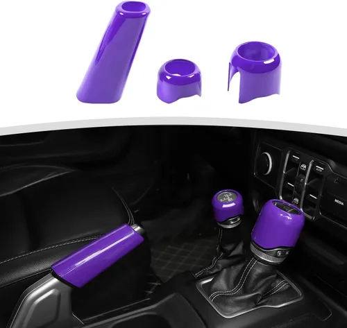 Vista 12 de RT-TCZ Cubierta de la perilla de la palanca de cambios, cubierta del freno de mano, modo de conducción, accesorios interiores decorativos para Jeep