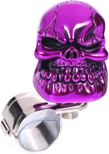 Vista 10 de Pomo giratorio para volante con diseño de calavera, mango de potencia suicida, ajuste universal para la mayoría de vehículos, autos, camiones