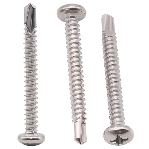 Vista 8 de Tornillos autoperforantes de cabeza plana #6 x 1 (100 piezas) para metal, Phillips Drive Autoperroscantes, tornillos Tek de chapa, acero inoxidable