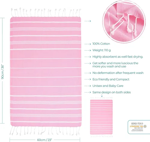 Vista 153 de Cacala Toallas de cocina 100% algodón turco, altamente absorbentes, suaves, de secado rápido, con lazo para colgar, para gimnasio, yoga, baño