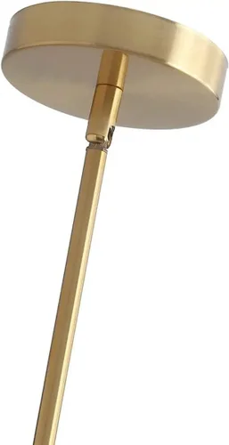 Vista 8 de Modern Chandelier Modern Globe Brushed Brass Metal Pendant Light with Adjustable Rods Hanging Ceiling Lighting Fixture for Kitchen Dining Room