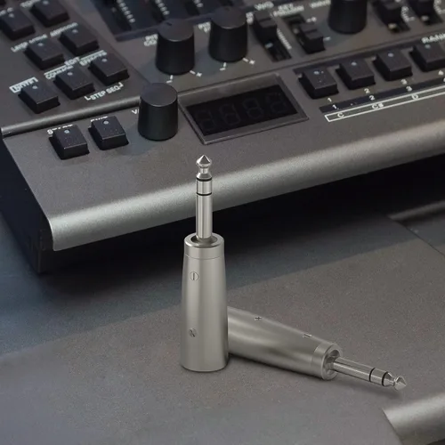 Vista 6 de GEEKRIA Adaptador de cable de micrófono TRS macho para Creators XLR macho a 1/4 de pulgada (0.250 in), compatible con Shure SM57, SM7B, MV7, PGA48